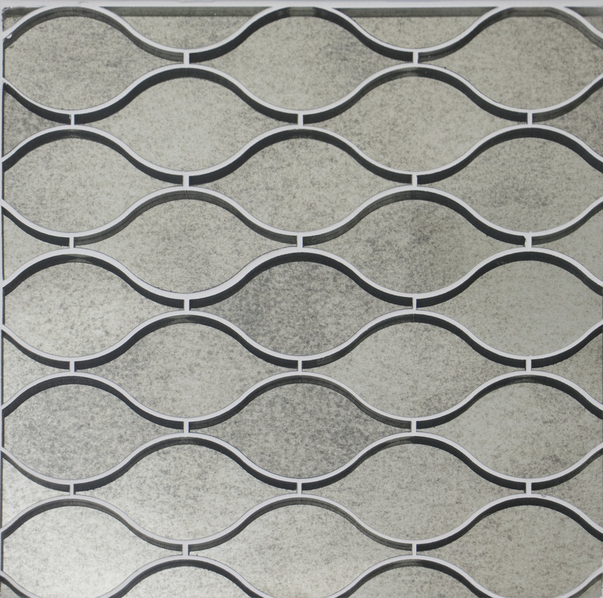 Soft Harmony Feathers Antique Mirror Glass Mosaic Wall Tile - Sample (Product Shown is Full Size)