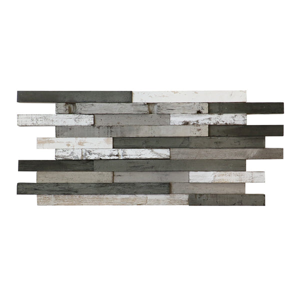 Aspen Lodge 12-in x 24-in Teakwood Mosaic Floor and Wall Panel(2-sq. ft/ Piece)