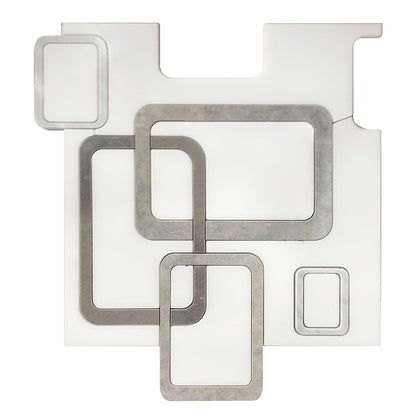 Warhol Thassos & Tunisian Gray 12-in x 11-in Waterjet Mosaic Floor and Wall Tile( 4.6 sq. ft. /Box )