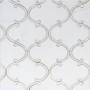 Thassos White & Mother of Pearl Waterjet