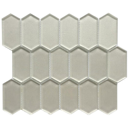 Stretched Hexagon Metallic 10-in x 12-in Glass Mosaic Wall Tile( 8.3 sq. ft. /Box )