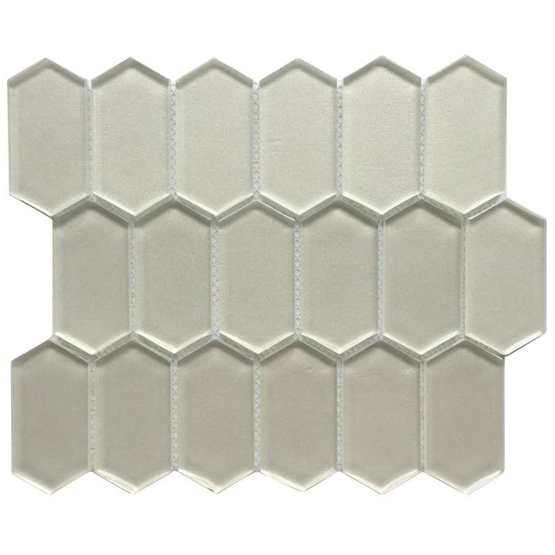 Stretched Hexagon Metallic 10-in x 12-in Glass Mosaic Wall Tile( 8.3 sq. ft. /Box )