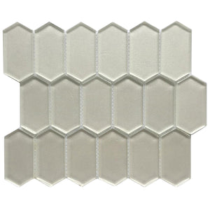 Stretched Hexagon Metallic Glass Mosaic