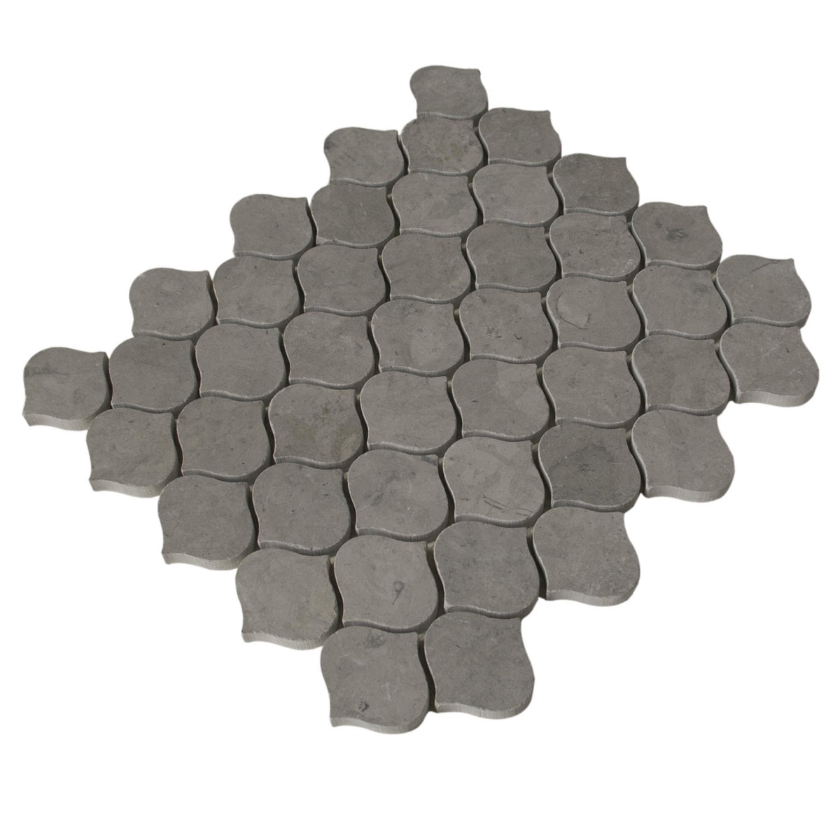 Dark Gray Droplet Marble 12-in x 11-in Mosaic Floor and Wall Tile( 4.6 sq. ft. /Box )