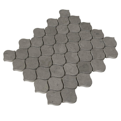 Dark Gray Droplet Marble 12-in x 11-in Mosaic Floor and Wall Tile( 4.6 sq. ft. /Box )