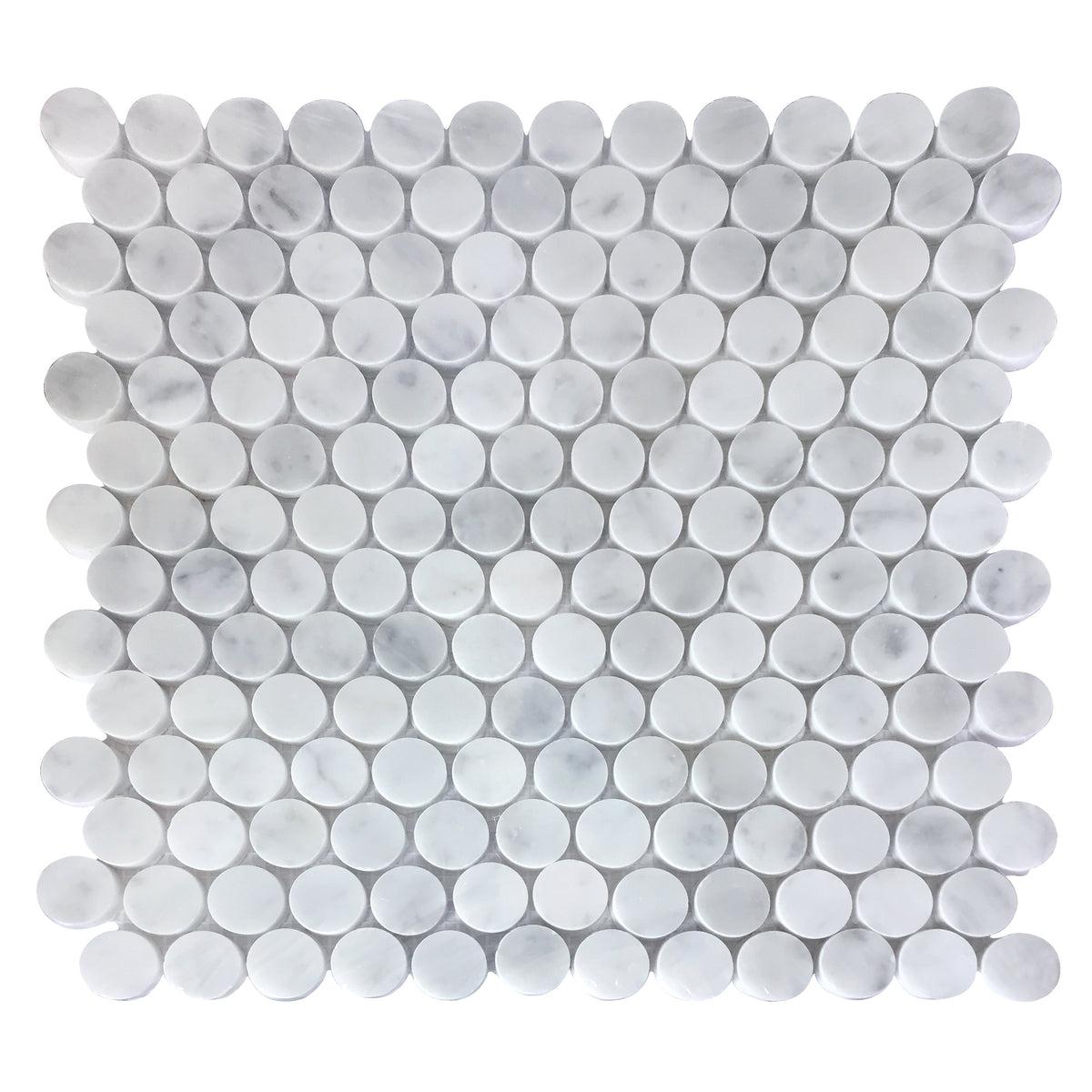 1-in Carrara Honeycomb 12-in x 12-in Polished Marble Mosaic Floor and Wall Tile( 5 sq. ft. /Box )