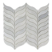 Oriental White Synergy Weave 12-in x 11-in Polished Marble Mosaic Wall Tile( 4.6 sq. ft. /Box )