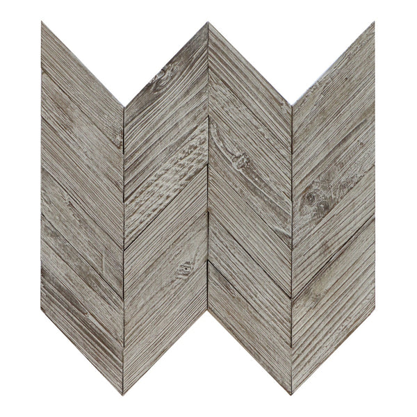 Antique Anchor Teakwood Chevron 12-in x 10-in Wood Mosaic Floor and Wall Tile(0.83-sq. ft/ Piece)