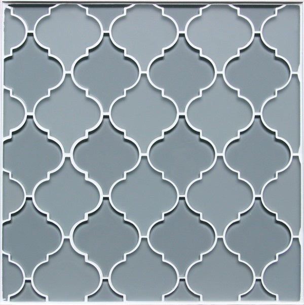 Frosted Mix Lantern Arabesque 12-in x 9-in Glass Mosaic Wall Tile( 7.5 sq. ft. /Box )