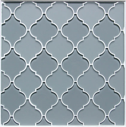Frosted Mix Lantern Arabesque 12-in x 9-in Glass Mosaic Wall Tile( 7.5 sq. ft. /Box )