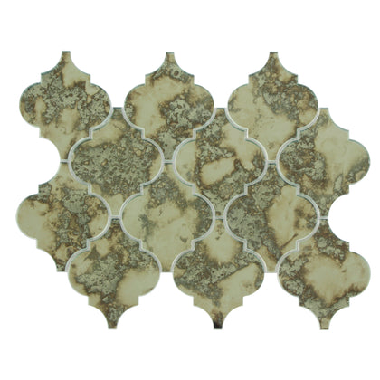 arabesque Lantern Antique Mirror Distressed 12-in x 9-in Glass Mosaic Wall Tile( 7.5 sq. ft. /Box )