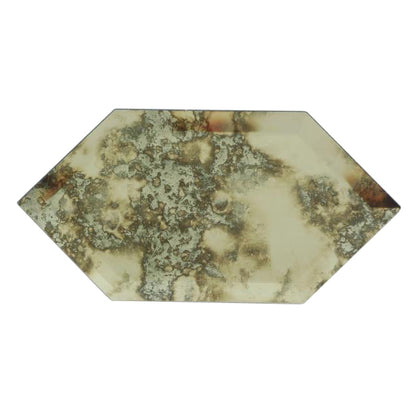 Stretched Hexagon Antique Mirror 4-in x 8-in Glass Mosaic Wall Tile ( 6.6 sq. ft. /Box )