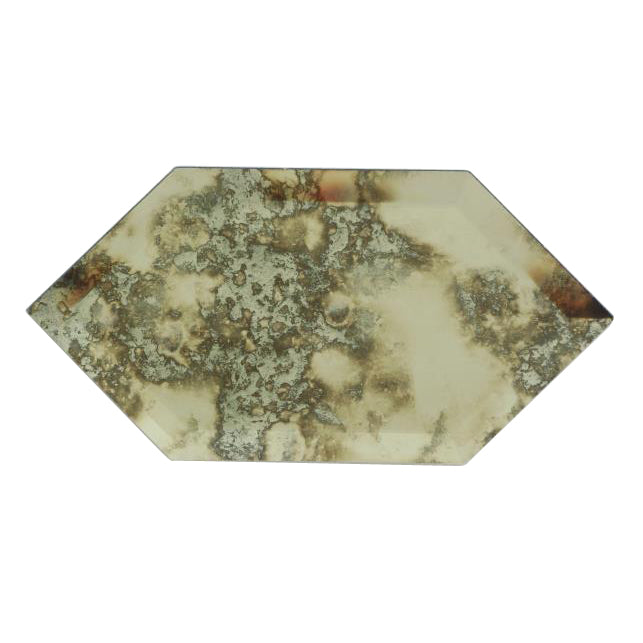 Stretched Hexagon Antique Mirror 4-in x 8-in Glass Mosaic Wall Tile ( 6.6 sq. ft. /Box )