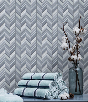 3x6 Zebra Chevron Polished Marble Mosaic
