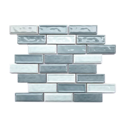 Linear Two Toned 12-in x 12-in Ceramic Mosaic Wall Tile( 10 sq. ft. /Box )