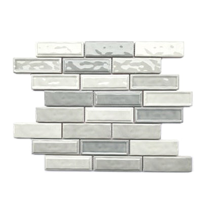 Linear Two Toned 12-in x 12-in Ceramic Mosaic Wall Tile( 10 sq. ft. /Box )