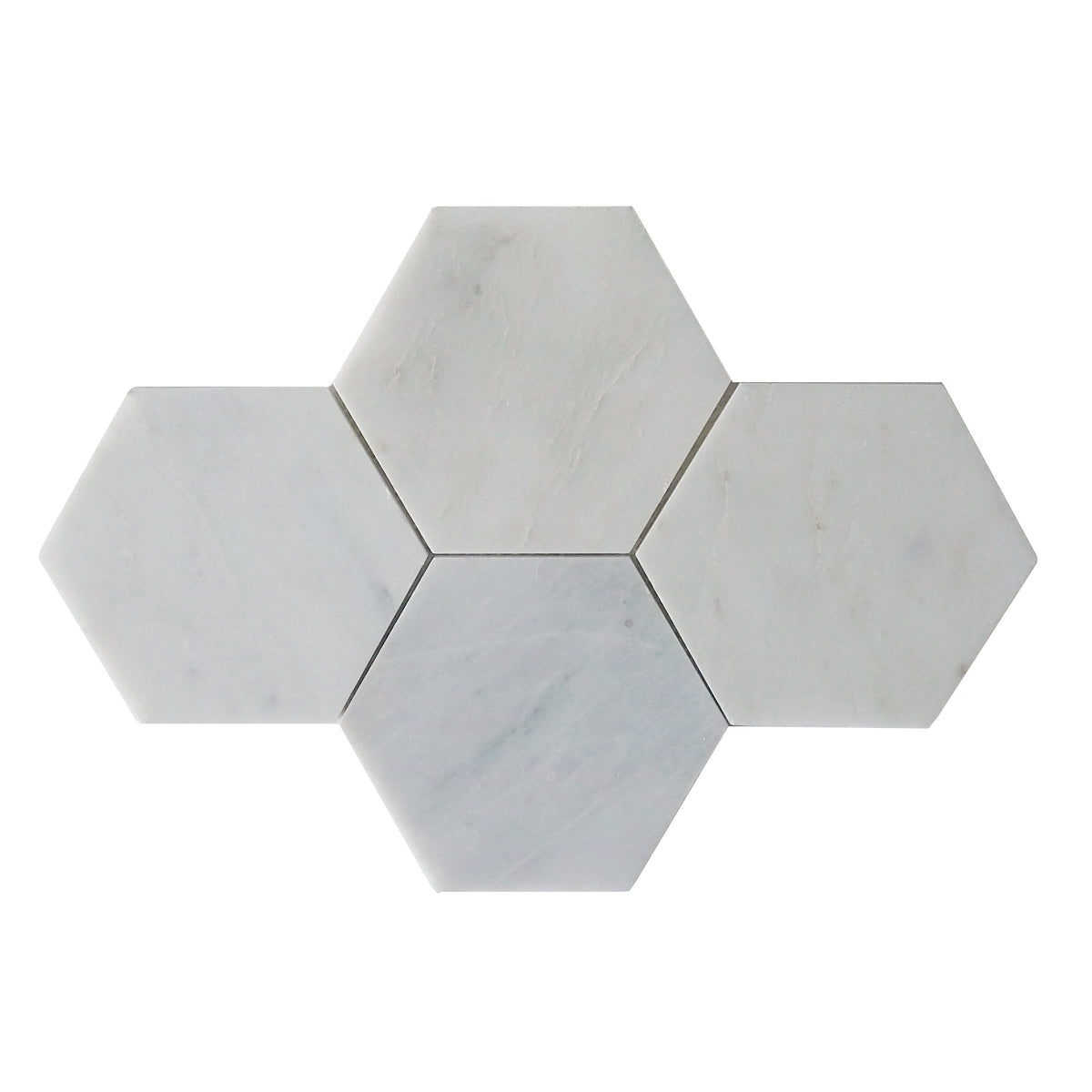 6-in Oriental White Hexagon 12-in x 10-in Honed Mosaic Wall Tile ( 4.15 sq. ft. /Box )