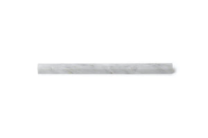 0.5"x12" Carrara White Polished Pencil Molding Trim
