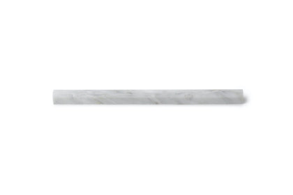 Oriental White 3/4-in x 12-in Polished Marble Pencil Molding Trim