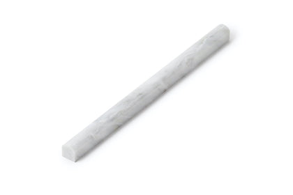 Carrara White 0.5-in x 12-in Polished Marble Pencil Molding Trim(0.04-sq. ft/ Piece)