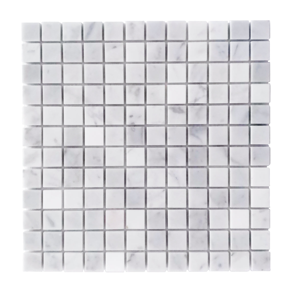Carrara White 12-in x 12-in Polished Marble Mosaic Floor and Wall Tile( 5 sq. ft. /Box )
