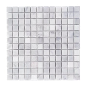 Carrara White 12-in x 12-in Polished Marble Mosaic Floor and Wall Tile( 5 sq. ft. /Box )