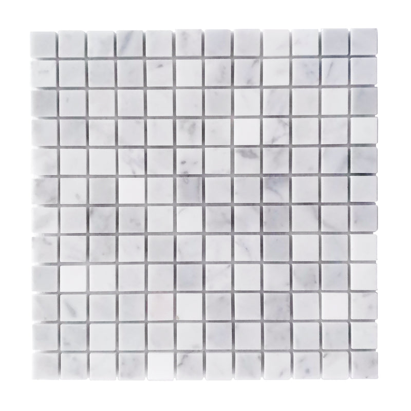 Carrara White 12-in x 12-in Polished Marble Mosaic Floor and Wall Tile( 5 sq. ft. /Box )