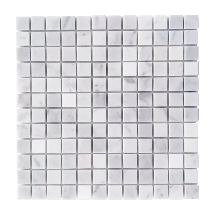 1x1 Carrara White Polished Marble Mosaic