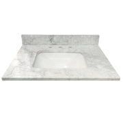 37" Premium Carrara Marble Vanity Top with Sink