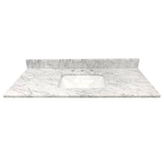 37" Premium Carrara Marble Vanity Top with Sink