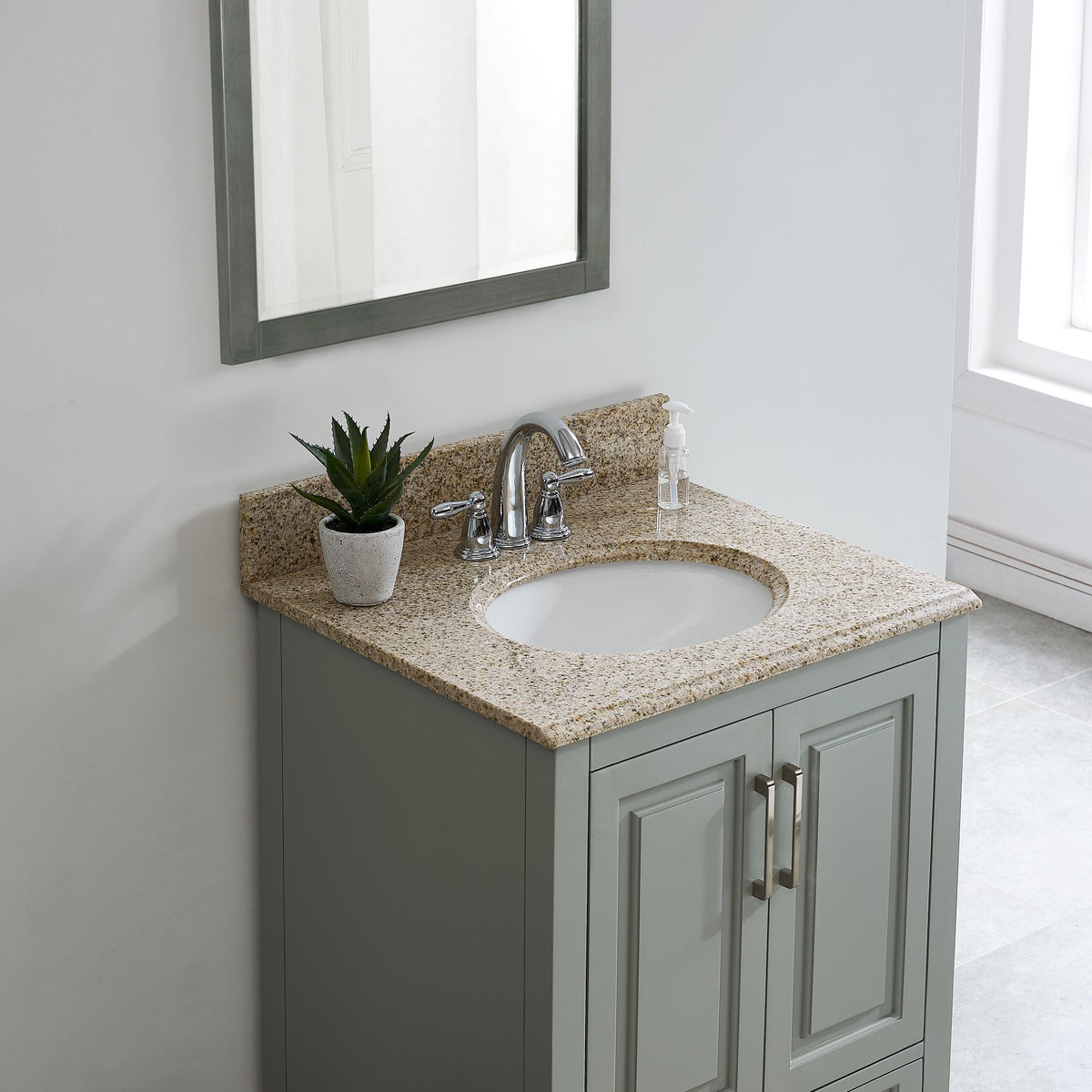 61" Desert Gold Granite Vanity Top with Sink