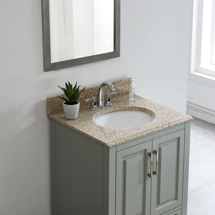 25" Desert Gold Granite Vanity Top with Sink