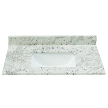 31" Glacier White Granite Vanity Top with Sink