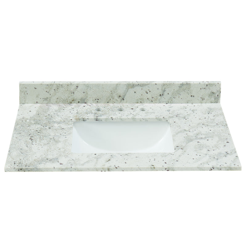 31" Glacier White Granite Vanity Top with Sink