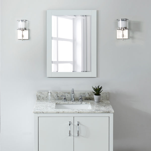 Glacier White Granite Vanity Top Sink