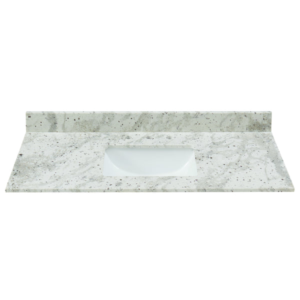 43" Glacier White Granite Vanity Top with Sink