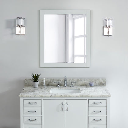 43" Glacier White Granite Vanity Top with Sink