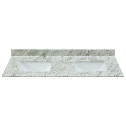 61" Glacier White Granite Vanity Top with Sink