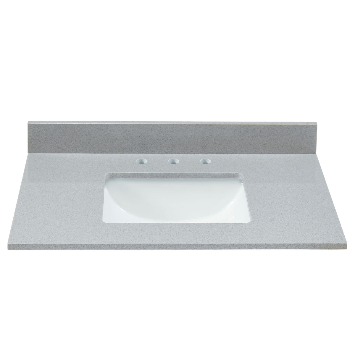 31" Soft Gray Engineered Marble Vanity Top with Sink