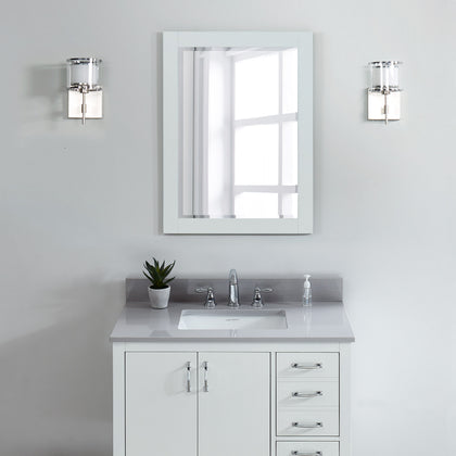 31" Soft Gray Engineered Marble Vanity Top with Sink