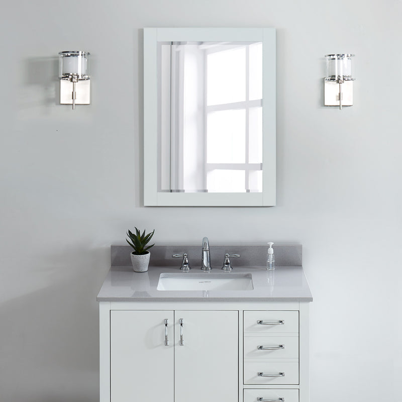 31" Soft Gray Engineered Marble Vanity Top with Sink