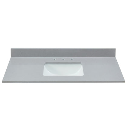 49" Soft Gray Engineered Marble Vanity Top with Sink