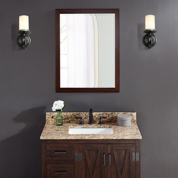 30" Santa Cecilia Granite Vanity Top Sink