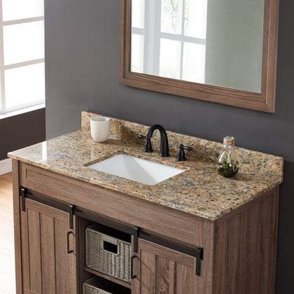 49" Santa Cecilia Granite Vanity Top with Sink