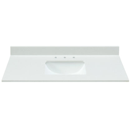 49" Snow White Engineered Marble Vanity Top with Sink