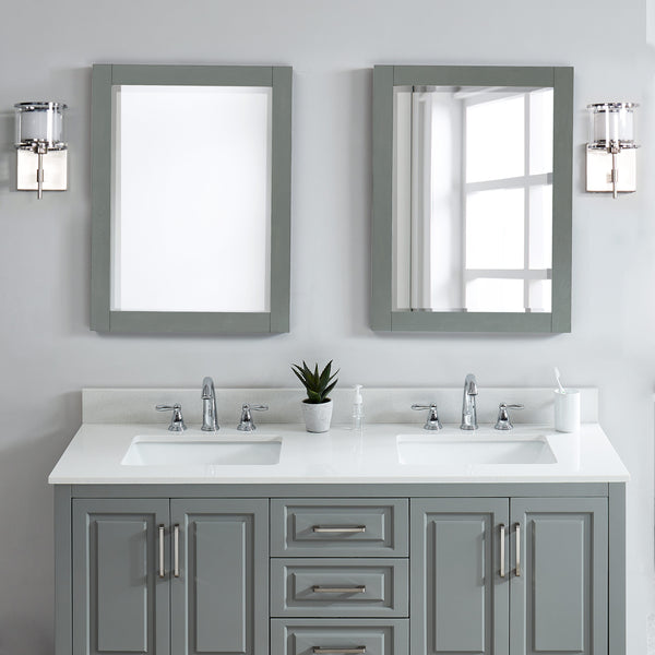 Snow White Engineered Marble Vanity Top Sink