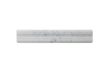 Carrara White 2-in x 12-in Polished Crown Molding Marble Trim(0.17-sq. ft/ Piece)