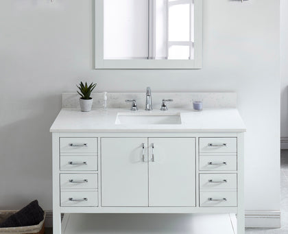 43" Carrara Quartz Vanity Top with Sink