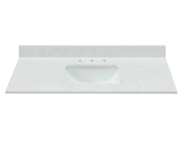 61" Carrara Quartz Vanity Top Sink
