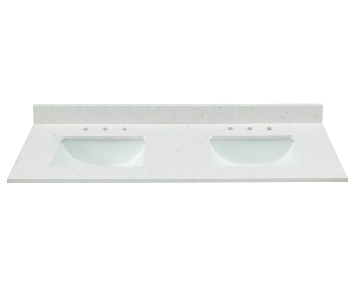 49" Carrara Quartz Vanity Top with Sink